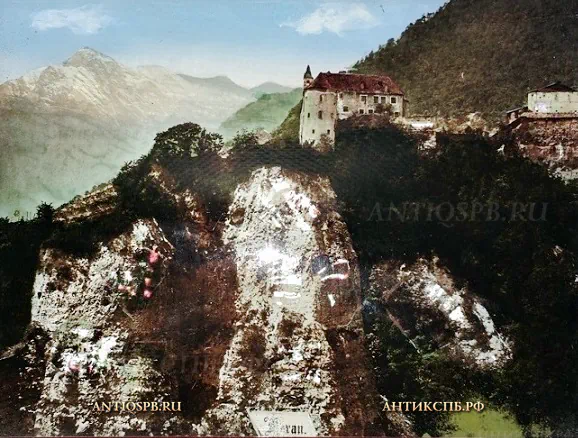 Картина старинная "Meran". Италия. Нач. ХХ века. №19907